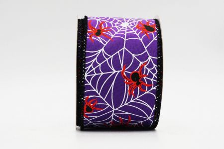 Spider Halloween Wired Ribbon_KF7073GC-34-53_purple